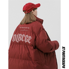 中性风23新款冬季时尚百搭字母印花立领棉服外套MY62061P85控118，男装棉衣，电商A268