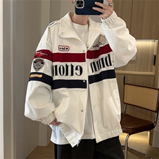 A710-P68美式复古撞色飞行员夹克春秋款小众设计感棒球服外套男，男装夹克，星座512-6