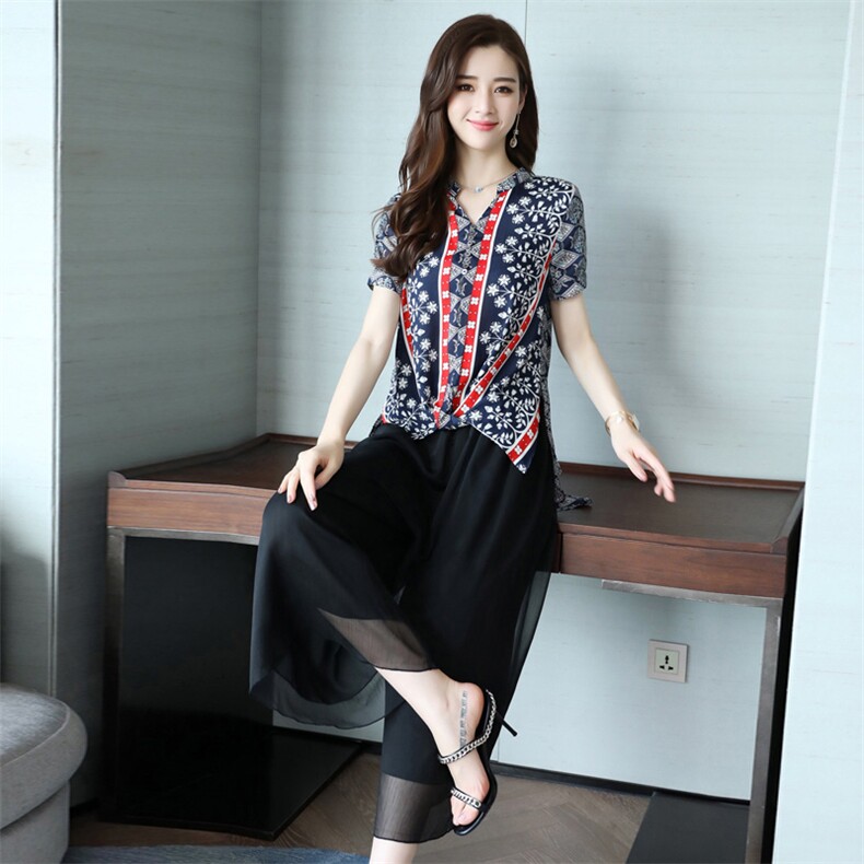套装/套裙2021年夏季气质流行舒适流行潮流韩版气质花色,女装套装/套裙,江南富贵女