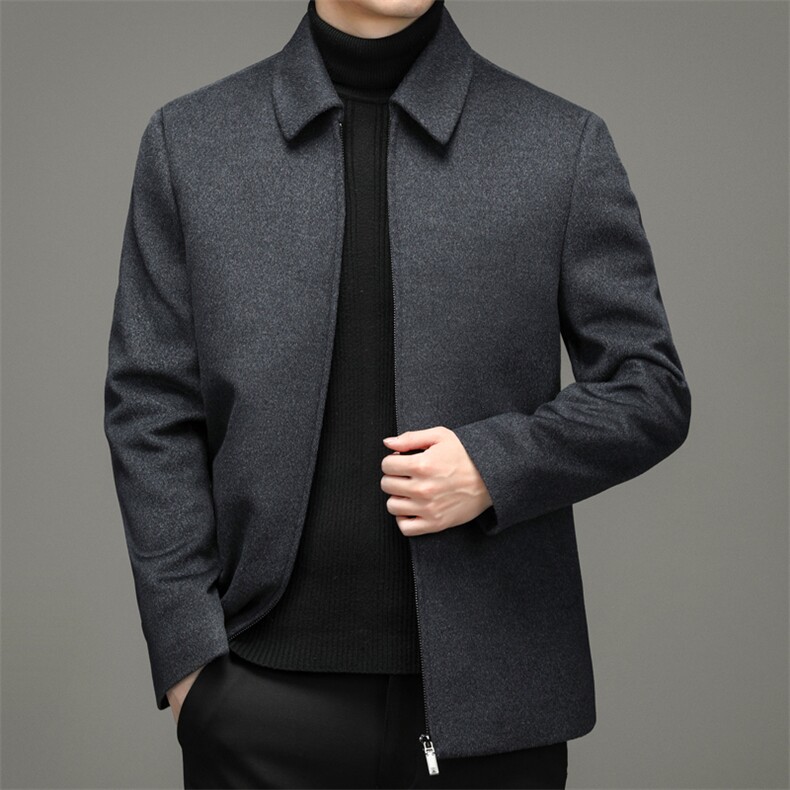 休闲男士羽绒服翻领鹅绒中年男羽绒服外套冬季爸爸装YL6673-P460,男装羽绒服,电商B212（原钱塘6029）