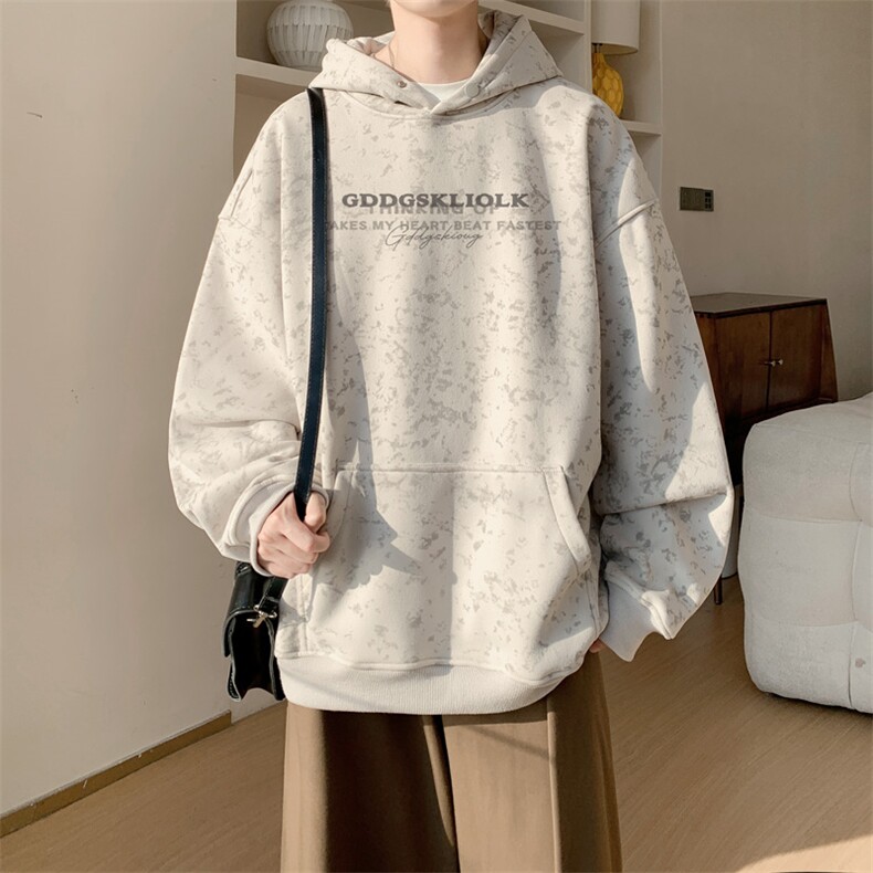 已注册/华棉春秋内景重磅帅气宽松连帽卫衣男WY00720/P45加绒P50,男装卫衣,电商B316