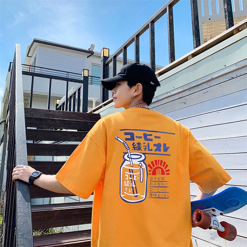 714-3-3091男款新款港风t恤高品质纯棉圆领纯棉,男装T恤,星座1404-3
