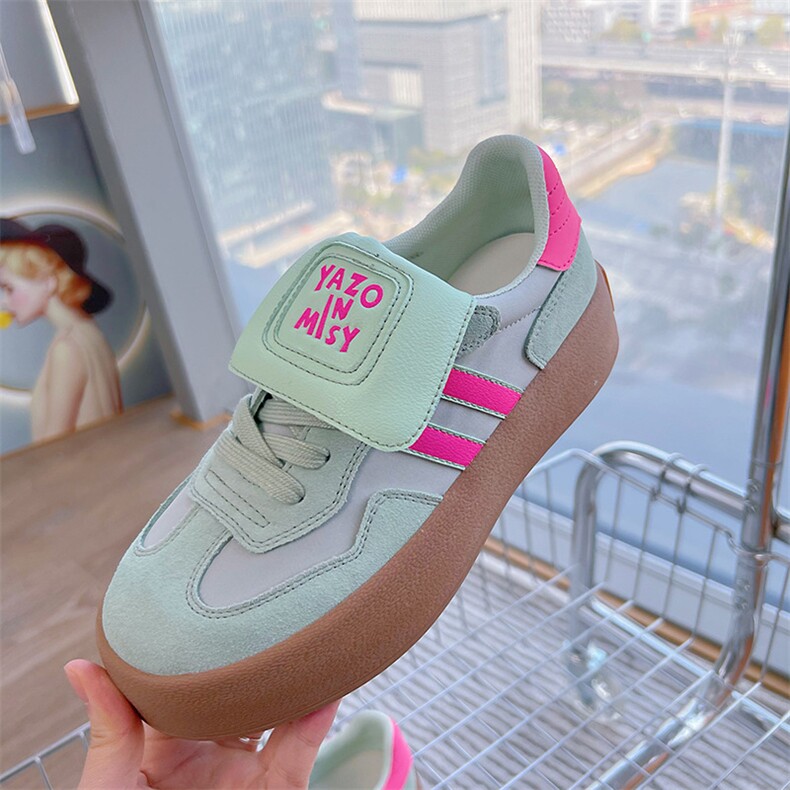 真皮德训鞋女2024春季新款厚底翻盖小白鞋女休闲百搭学院风女鞋潮,女鞋休闲鞋,电商A223