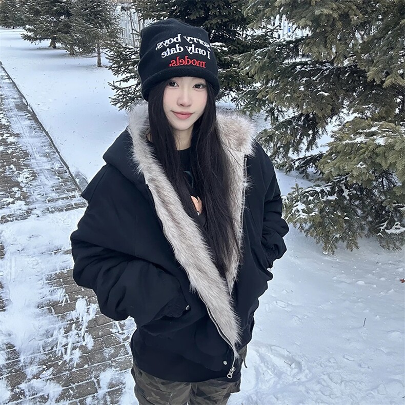 现货高品质美式高街冬季重磅硬挺短款座山雕毛领棉衣男女加厚外套,男装棉衣,电商A486