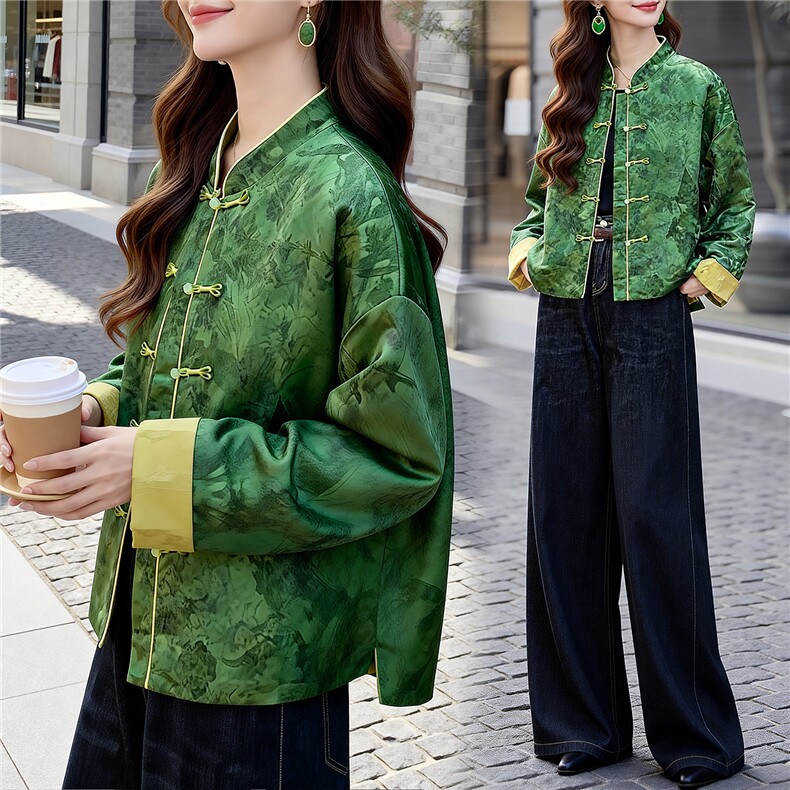 芷墨春季新款复古盘扣设计感新中式气质外套显高显瘦超百搭女,女装短外套,芷墨服饰