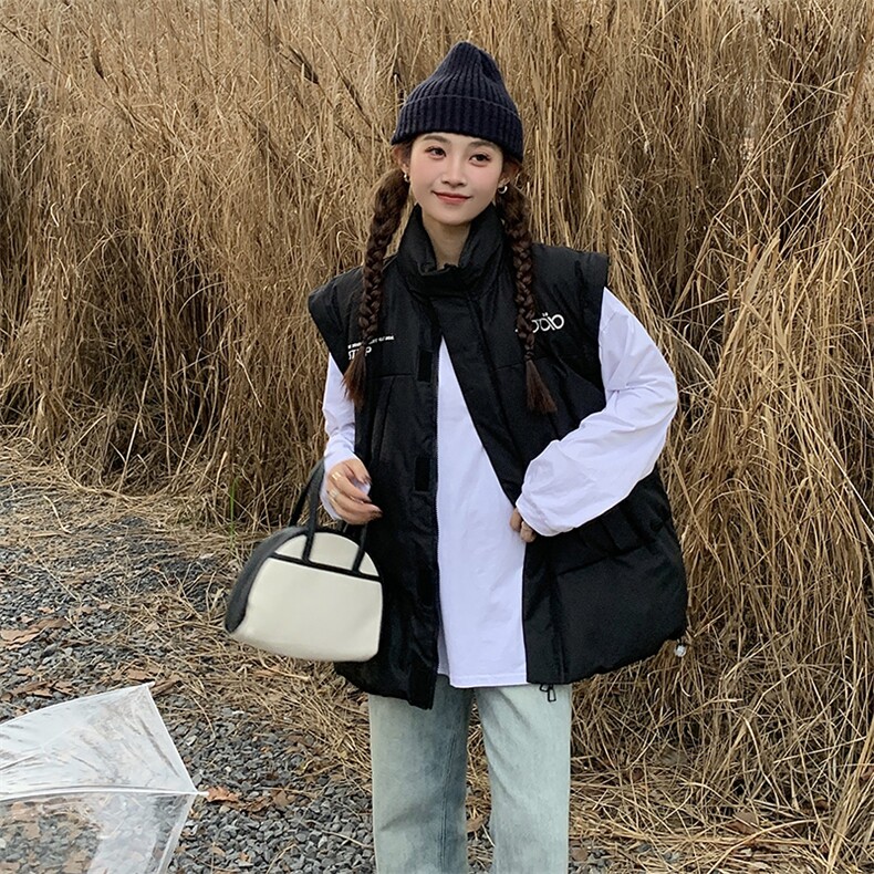 橘子树在哪儿袖子可拆卸两穿棉服外套女秋冬季韩版宽松百搭棉衣潮,女装棉衣/棉服,梦白服饰厂
