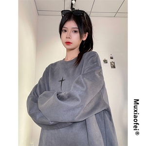 抖音供货、重磅显瘦卫衣秋圆领宽松D223A-DY-LPWY120-特p40图片