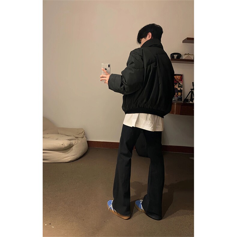 高质量现货骑士盔甲羽绒棉服男leanfit不规则高领棉衣,男装棉衣,星座910A
