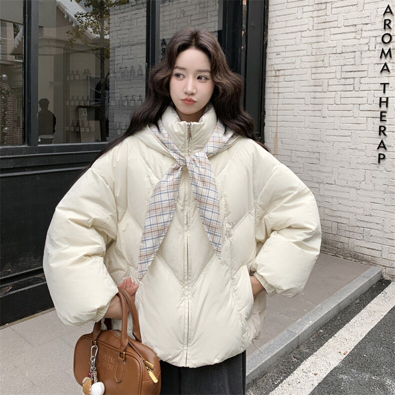 【已出货】双面穿短款90白鹅绒羽绒服帽子可拆卸2527-P380-K495,女装羽绒服,2C127