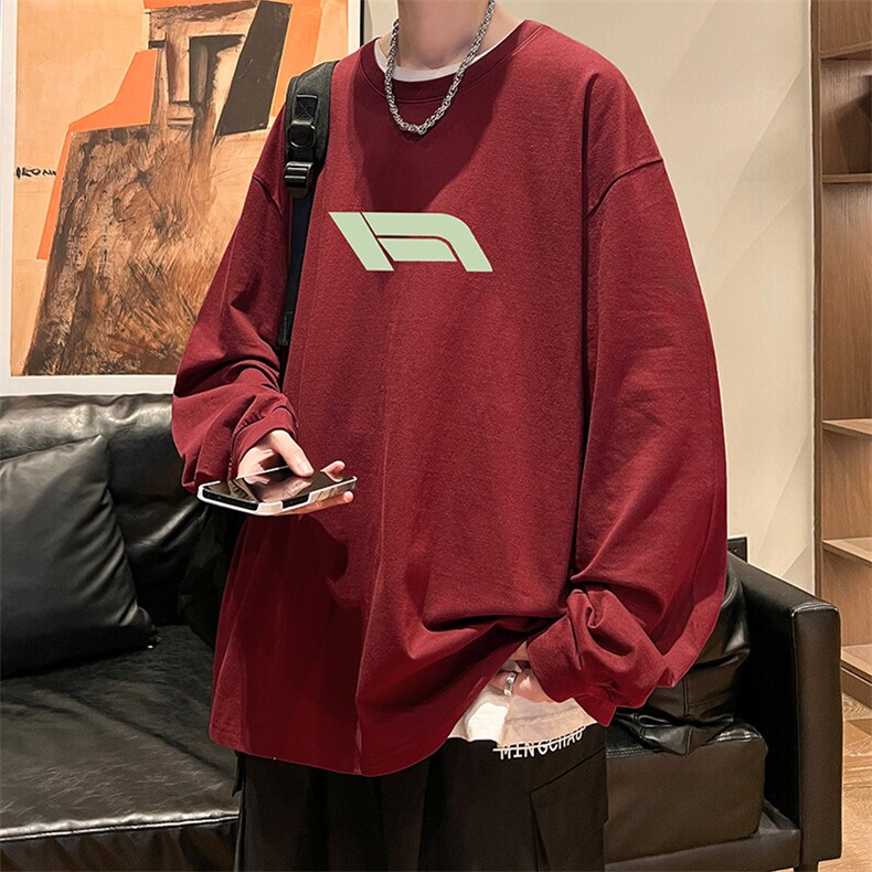 抖音得物供货量大从优可提供视频美式长袖T恤CT735特P25,男装T恤,电商A486-1