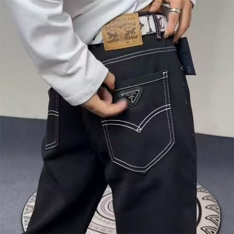 1506-1/KA271/P50新款黑色牛仔裤男修身时尚休闲高弹力小脚长裤子,男装牛仔裤,星座1506-1