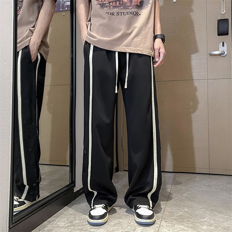 现货高街潮流篮球排扣休闲裤夏季潮牌卫裤男直筒长裤K6405-P32,男装休闲裤,星座512-3
