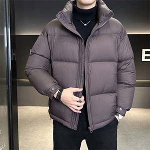 90%标白鸭绒 2025冬季高品质无胆穿刺宽松羽绒服外套M675-P360图片
