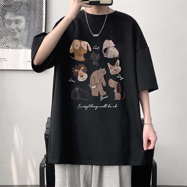 230g重磅纯棉短袖t恤男大码半袖半截袖 DX17444-P20图片