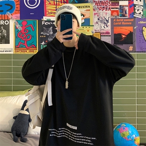 7XL-M加肥加大码港风卫衣男2023春季新款慵懒风长袖胖子上衣控68图片