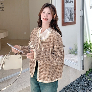 现货！2025秋冬装新品 美拉德色小香风外套2C056-6816-P140控198图片