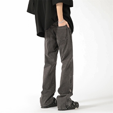 美式高街脚口拉链水洗牛仔裤潮流休闲裤A161-S2393-P62，男装牛仔裤，电商A161