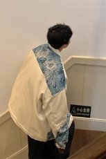 1港风刺绣拼接棉衣男夹克棉服男外套男8706P115控158，男装夹克，星座226-2