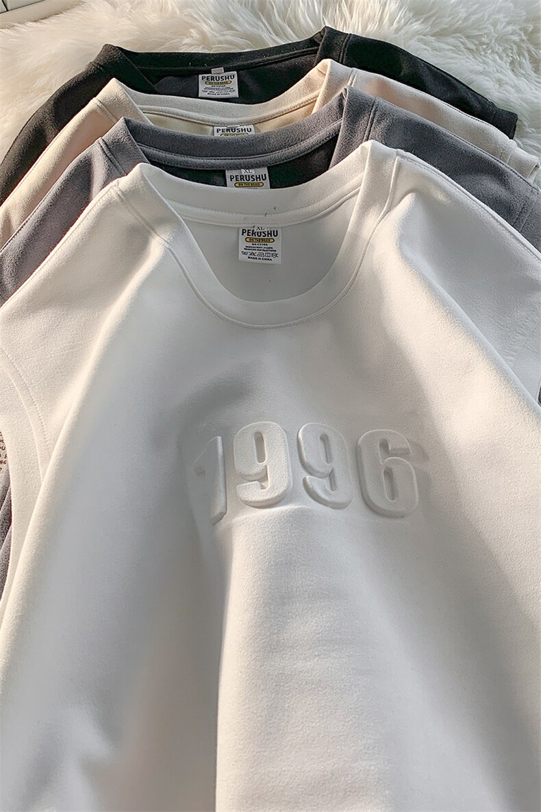 抖音供货、280克鹿皮绒钢印背心宽松版无袖T恤D223A-BP2306-P35,男装背心/马甲,电商019-1
