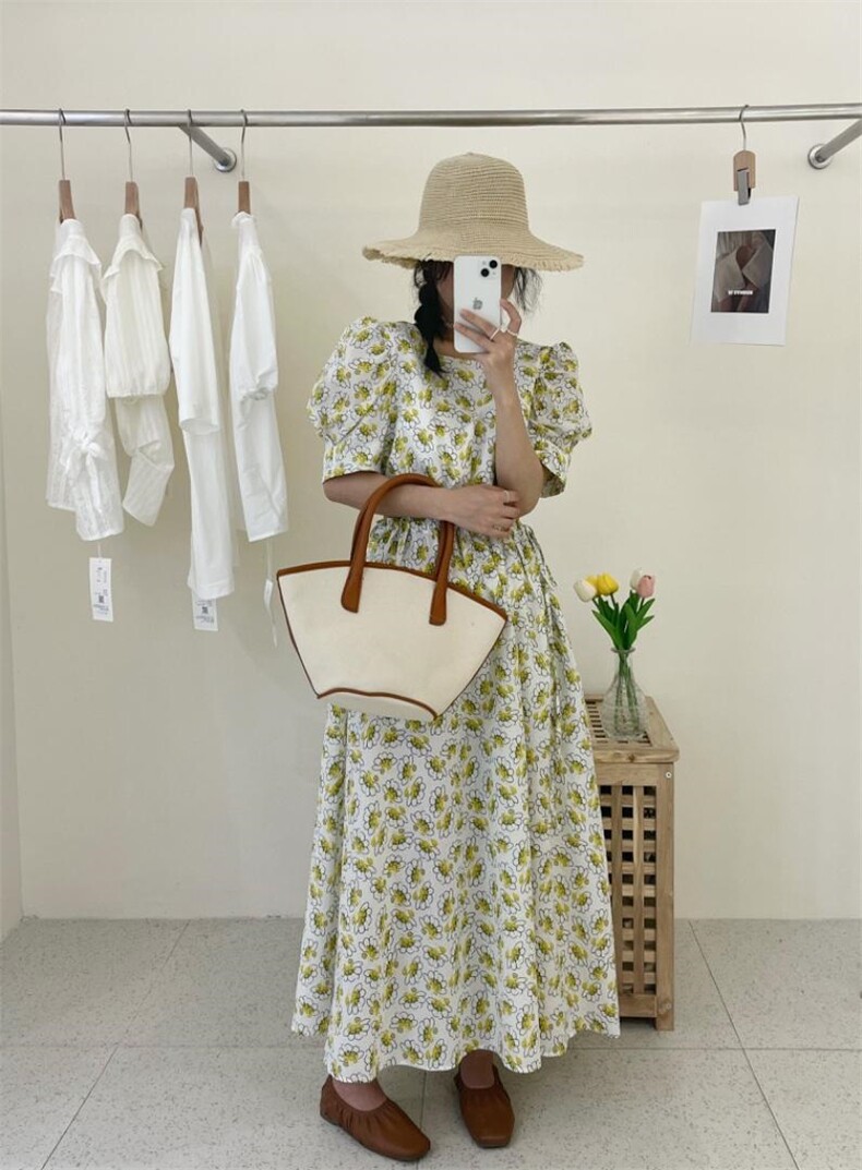 设计款碎花连衣裙，女装连衣裙，DAP