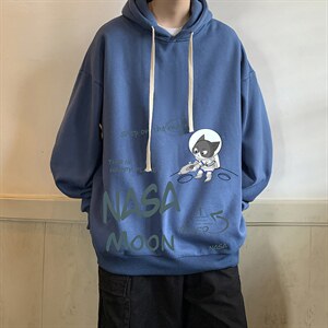 纯棉连帽卫衣男大码运动帽衫宽松薄WY2187-P35 加绒款-P40图片