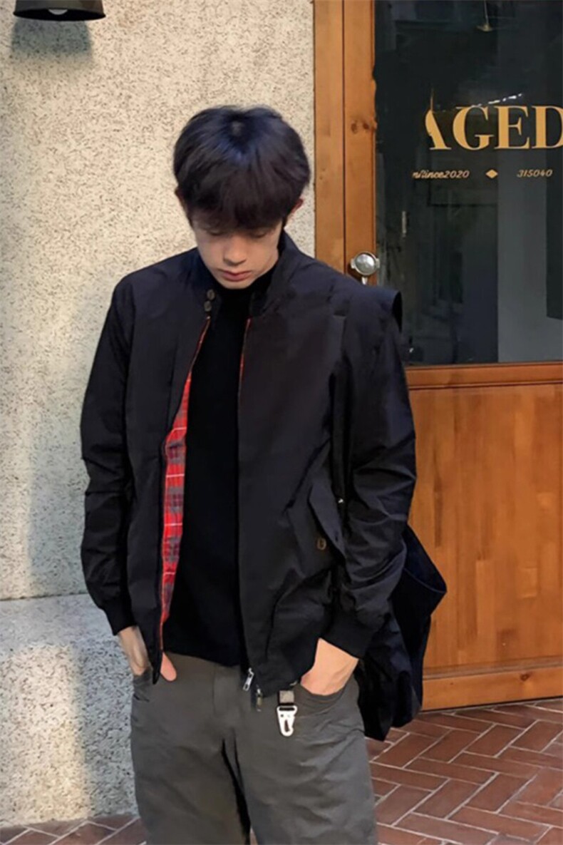 短款哈灵顿夹克男美式复古卡哈特工装外套机车棒球服JK669特P60,男装夹克,星座908-1