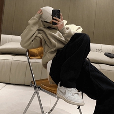抖音得物二开26春装美式高街短款廓形连帽卫衣男女外套LM01，女装短外套，电商A486