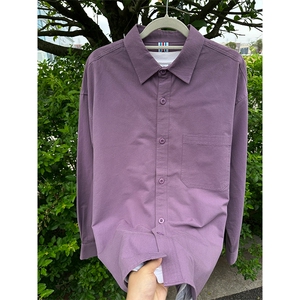 棉纯棉衬衫成衣水洗休闲衬衫男女宽松纯色衬衣 GC27-P35图片