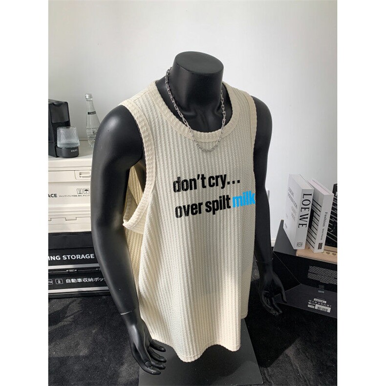 XZ809A/BXXX30/P25/控38肌理感美式印花背心T恤，男装背心/马甲，星座809A(原222-1)