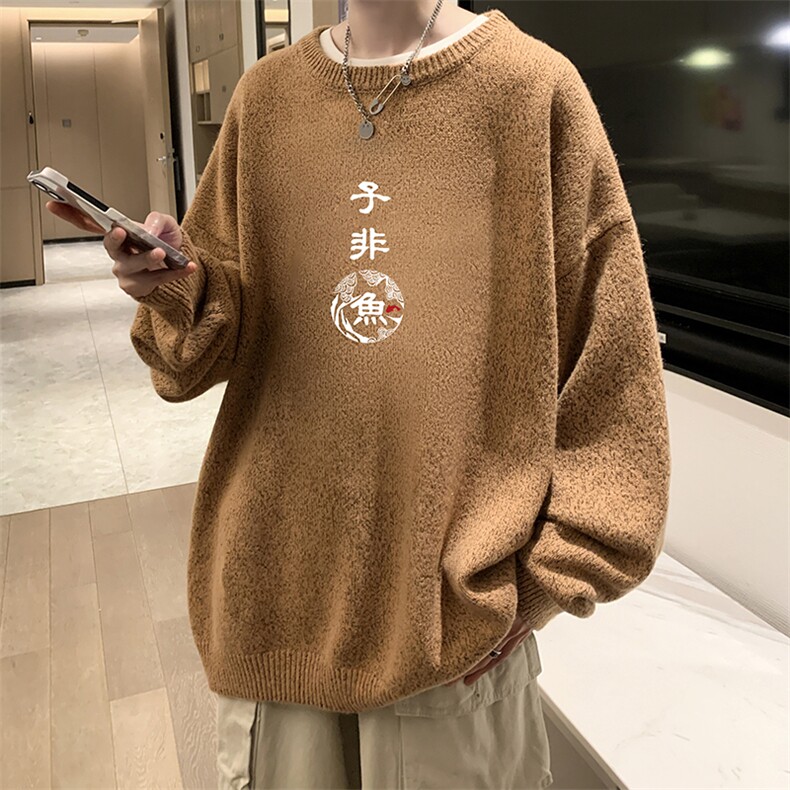 加厚加绒毛衣男大码毛线衣男针织衫男线衫M19070-P45加绒款-P65,男装针织衫/毛衣,电商A040