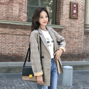 款点击收藏好主推大货C32新款格子小西装外套女图片
