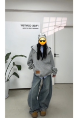 视频截图慎用!图片只做展示大货已到美式大V领连帽卫衣WY78069P68，男装卫衣，星座226-2