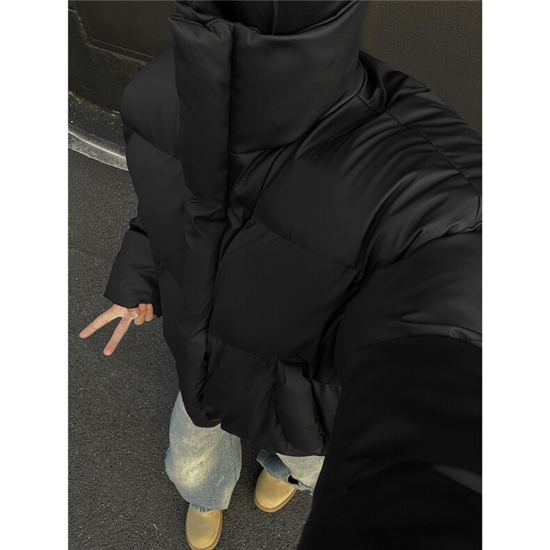 货足特批现货高品质供抖音供直播美式短款pu皮棉衣男女G1111P70,男装皮衣,电商A339