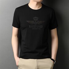 短袖T恤男夏季2023新款百搭圆领休闲中青年男装上衣体恤衫，男装T恤，电商B212（原钱塘6029）