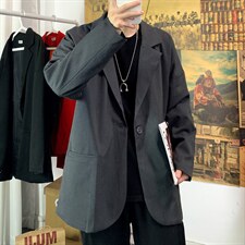 2023秋季新款百搭男士休闲西装学生宽松西服外套上衣XZ01P85，男装西服，电商B220