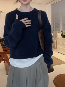 新款女装宽松羊毛羊毛衫时尚百搭舒适保暖