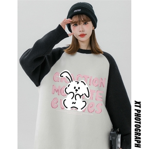 中性风23新款冬季时尚百搭宽松可爱印花毛衣M61003P65控88,男装针织衫/毛衣,电商A268