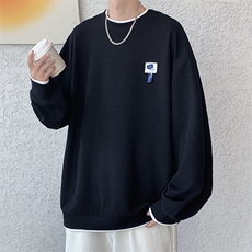 华夫格假两件卫衣HQ1166-TP35控价48港风2023秋季贴标上衣男，男装卫衣，电商A102-1