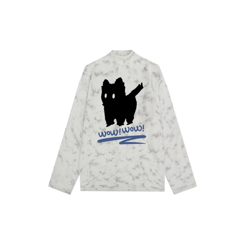 260克重磅扎染德绒半高领打底衫【有货】HD019-DR25459RB-P25,男装T恤,电商019-1