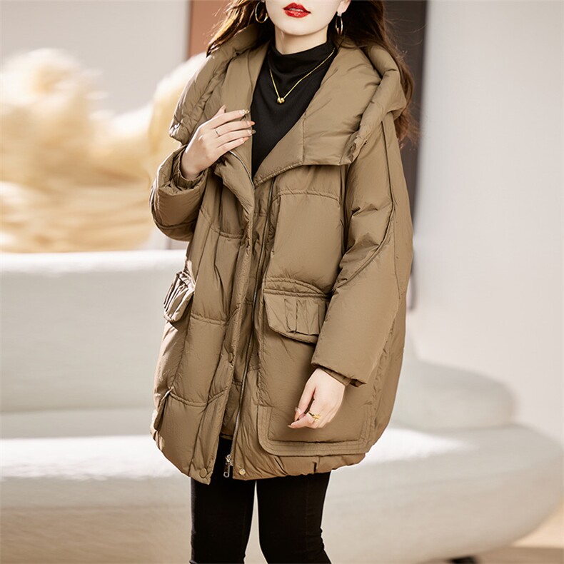 2024冬装新款时尚百搭潮流气质短款休闲减龄羽绒服外套女,女装羽绒服,丽影随形
