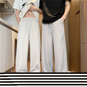 抖音品质夏季新款潮流透气宽松休闲冰丝裤B315-K25744-特p30控58图片