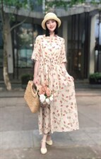 纯苎连衣裙小衫裤子裙子衬衣 时尚风 风淑女风休闲风，女装连衣裙，川哲