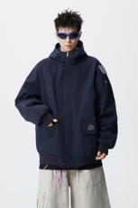 可二开发光贴片连帽工装冲锋衣大码M-5XL夹克男JK78076P85控128，男装夹克，星座227-7