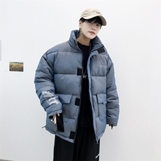 2025新款亮面反光变色龙棉衣男棉袄立领面包服棉服3367-P80控138，男装棉衣，星座207