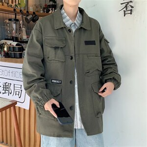 秋季美式复古潮牌百搭机能风夹克韩版潮流工装外套男士 W4934-P62图片