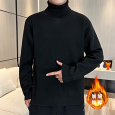 2023-403-1-M669-P26跑量新款一体绒高领毛衣男士针织衫加绒时尚，男装针织衫/毛衣，星座1018