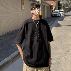 DX17140-P20纯棉短袖t恤男大码半袖打底衫宽松体恤衫港风，男装T恤，电商A040