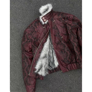 已安排 里布全毛雪地银狐狼毛座山雕加厚加绒棉服外套mj1090-p178图片