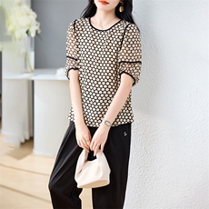 2024年夏季新款现货圆领套头短袖两件套九分裤休闲女装套装，女装套装/套裙，初闻兮