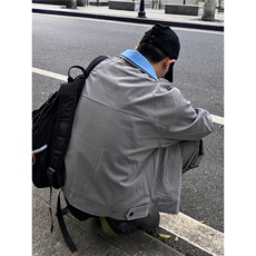 日系简约撞色翻领夹克新潮牌假两件高街外套513AJK2428P62，男装夹克，星座513A